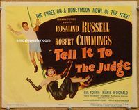 a373 TELL IT TO THE JUDGE title lobby card '49 Rosalind Russell