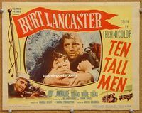 a571 TEN TALL MEN movie lobby card #2 '51 Burt Lancaster close up!