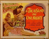 a378 THOUSAND & ONE NIGHTS title lobby card '45 Evelyn Keyes, Wilde
