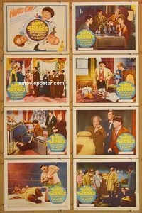 b181 THREE STOOGES GO AROUND THE WORLD IN A DAZE 8 movie lobby cards '63