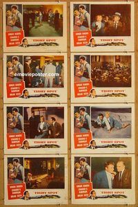 b185 TIGHT SPOT 8 movie lobby cards '55 Ginger Rogers, Ed G. Robinson