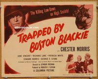 a384 TRAPPED BY BOSTON BLACKIE title lobby card '48 Chester Morris