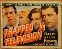 a385 TRAPPED BY TELEVISION title lobby card '36 Talbot, Mary Astor