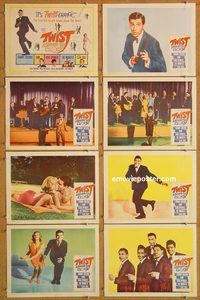 b191 TWIST AROUND THE CLOCK 8 movie lobby cards '62 Chubby Checker