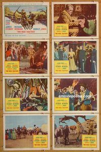 b192 TWO RODE TOGETHER 8 movie lobby cards '60 James Stewart, John Ford