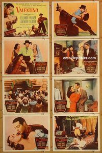 b197 VALENTINO 8 movie lobby cards '51 Anthony Dexter as Rudolph!