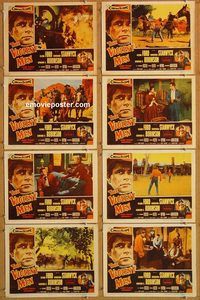 b199 VIOLENT MEN 8 movie lobby cards '54 Glenn Ford, Barbara Stanwyck