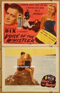b463 VOICE OF THE WHISTLER 2 movie lobby cards '45 Richard Dix