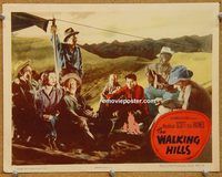 a591 WALKING HILLS movie lobby card '49 Randolph Scott, Ella Raines