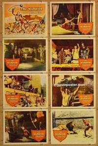 b204 WARRIOR & THE SLAVE GIRL 8 movie lobby cards '59 Italian epic!