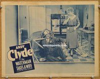 a593 WATCHMAN TAKES A WIFE movie lobby card '41 Andy Clyde, Compson