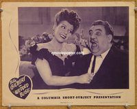 a595 WEDDED BLISS movie lobby card '44 Billy Gilbert, comedy short!