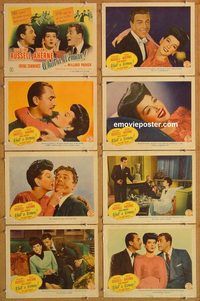 b206 WHAT A WOMAN 8 movie lobby cards '43 Rosalind Russell, Aherne