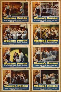 b214 WOMEN'S PRISON 8 movie lobby cards '54 super sexy Cleo Moore!