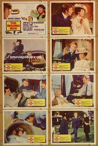 b216 WRONG BOX 8 movie lobby cards '66 Michael Caine, John Mills