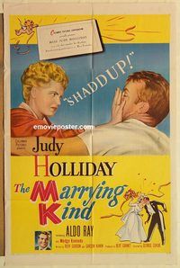 a789 MARRYING KIND one-sheet movie poster '52 Judy Holliday, Aldo Ray