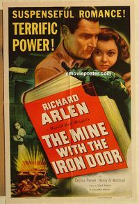 a795 MINE WITH THE IRON DOOR one-sheet movie poster R52 Richard Arlen