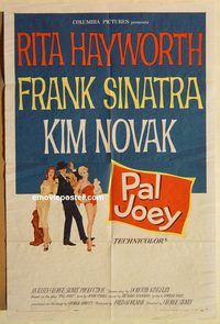 a819 PAL JOEY one-sheet movie poster '57 Rita Hayworth, Frank Sinatra