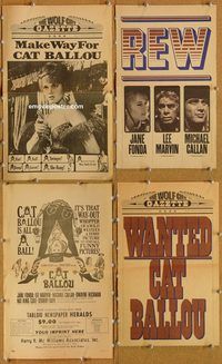 a050 CAT BALLOU movie herald '65 Jane Fonda, Lee Marvin