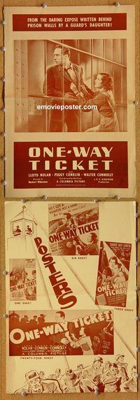 a086 ONE-WAY TICKET movie pressbook '35 Lloyd Nolan, Peggy Conklin