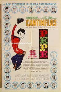 a820 PEPE one-sheet movie poster '61 Cantinflas, all-star cast comedy!