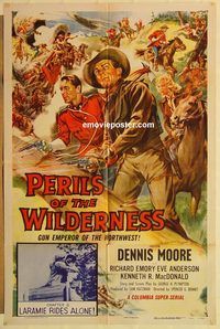 a821 PERILS OF THE WILDERNESS Chap 8 one-sheet movie poster '55 Moore, Emory