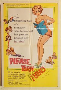 a824 PLEASE TURN OVER one-sheet movie poster '60 English comedy!