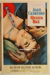 a830 QUEEN BEE one-sheet movie poster '55 Joan Crawford, Barry Sullivan