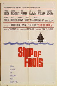 a859 SHIP OF FOOLS one-sheet movie poster '65 Vivien Leigh, Signoret