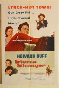 a860 SIERRA STRANGER one-sheet movie poster '57 Howard Duff, McGhee