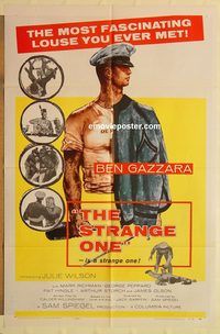 a868 STRANGE ONE one-sheet movie poster '57 Ben Gazzara, George Peppard