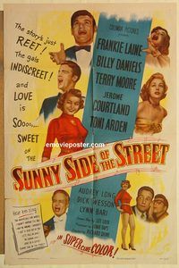 a872 SUNNY SIDE OF THE STREET one-sheet movie poster '51 Frankie Laine