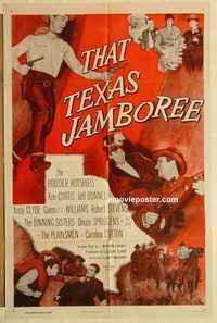 a877 THAT TEXAS JAMBOREE one-sheet movie poster R55 Hoosier Hotshots!
