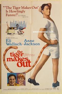 a879 TIGER MAKES OUT one-sheet movie poster '67 Eli Wallach, comedy!