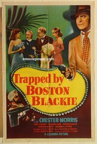 a884 TRAPPED BY BOSTON BLACKIE one-sheet movie poster '48 Chester Morris