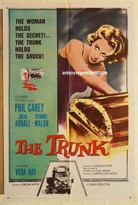 a887 TRUNK one-sheet movie poster '61 secret shock crime mystery!