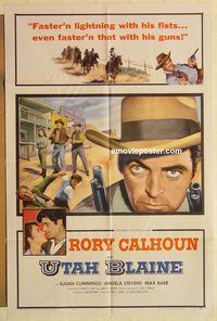 a893 UTAH BLAINE one-sheet movie poster '57 Rory Calhoun, Susan Cummings
