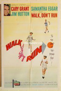 a899 WALK DON'T RUN style A one-sheet movie poster '66 Cary Grant, Eggar