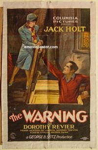a902 WARNING one-sheet movie poster '27 Jack Holt, Dorothy Revier