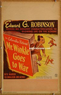 a064 MR WINKLE GOES TO WAR window card movie poster '44 Edward G. Robinson