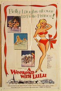 a905 WEEKEND WITH LULU one-sheet movie poster '61 English comedy!