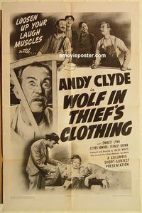 a911 WOLF IN THIEF'S CLOTHING one-sheet movie poster '43 Andy Clyde