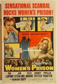 a912 WOMEN'S PRISON one-sheet movie poster '54 super sexy Cleo Moore!