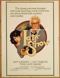 d575 LATE SHOW 30x40 movie poster '77 great Richard Amsel artwork!