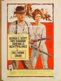 d579 OKLAHOMA CRUDE 30x40 movie poster '73 George C. Scott, Dunaway