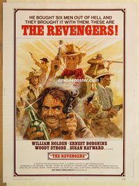 d589 REVENGERS 30x40 movie poster '72 William Holden, Borgnine