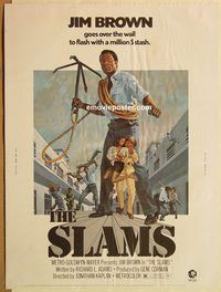 d593 SLAMS 30x40 movie poster '73 Jim Brown, Pace, prison!