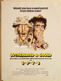 d595 SPYS 30x40 movie poster '74 Elliott Gould, Sutherland