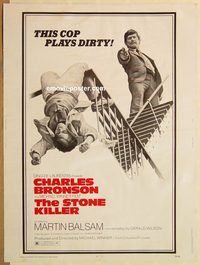 d597 STONE KILLER 30x40 movie poster '73 Charles Bronson, gangsters!