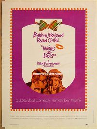 d605 WHAT'S UP DOC 30x40 movie poster '72 Barbra Streisand, O'Neal